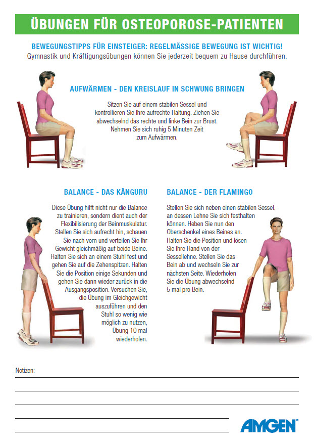 Bewegungstipps: Übungen für Osteoporose-Patienten
